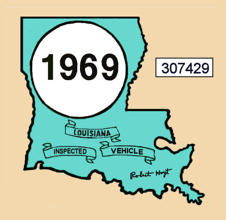 (image for) 1969 Louisiana inspection sticker